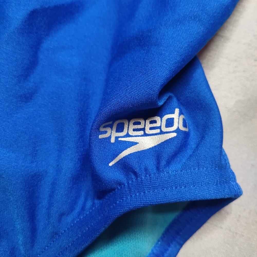 SPEEDO ENDURANCE Women 30 Chronos Blue One Piece Cheeky Tie Back Swimsuit NEW - Picture 6 of 13